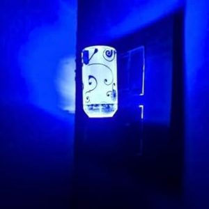 Neil Kart LED Night Light, Decorative Floral Pattern, 10 cm, Pack of 2, White and Black