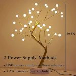 REFULGIX 36 LED Pearl Bonsai Tree Lamp with Touch Switch | USB & Battery Operated Decorative Light for Home, Bedroom, Festival, Gift Use (Warm White, Pack of 1)