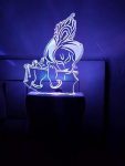 LYNREX Krishna Acrylic 7 Color Changing 3D Illusion LED Night Lamp. for Gift,Home,livingroom,Bedroom(Multicolour)