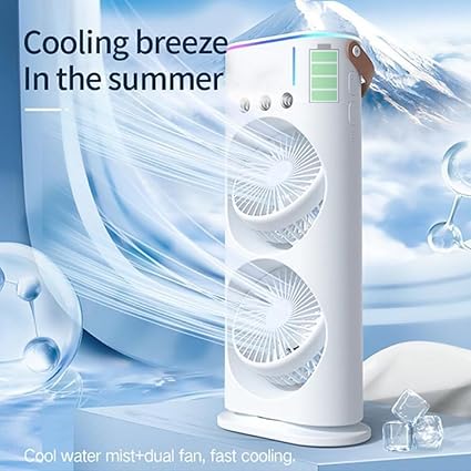 Cooler with Remote, Dual Turbo Fan & 3-Level Mist Spray