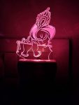 LYNREX Krishna Acrylic 7 Color Changing 3D Illusion LED Night Lamp. for Gift,Home,livingroom,Bedroom(Multicolour)