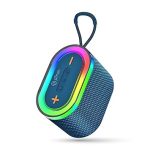 pTron Fusion Pop 12W Bluetooth Speaker with Pristine Sound, 10hrs Playback, Rhythmic RGB LEDs, Multi-Play Modes BT5.3/TF Card/USB/Aux-in, TWS Feature, Integrated Button Controls, Type-C Charging(Blue)
