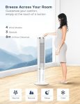 HIFRESH Air Cooler for Home, Mute Operation, 107CM Tower Cooler w/Remote & LED Display, 4 Mode & 3 Speed, 12H Timer, 26 Feet Air Delivery, 4L Water Tank, 4 Ice Packs, 70° Swing Control, 80W Low Power