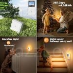 VazzLox Night Lamp for Bedroom 4PCS Smart Sensor Automatic ON/OFF Dim LED Light Energy Saving 0.5W Night Light Long Life Plug in Bed Lamps for Bedroom Lights for Hallway Stairs Kitchen Bathroom (Warm)