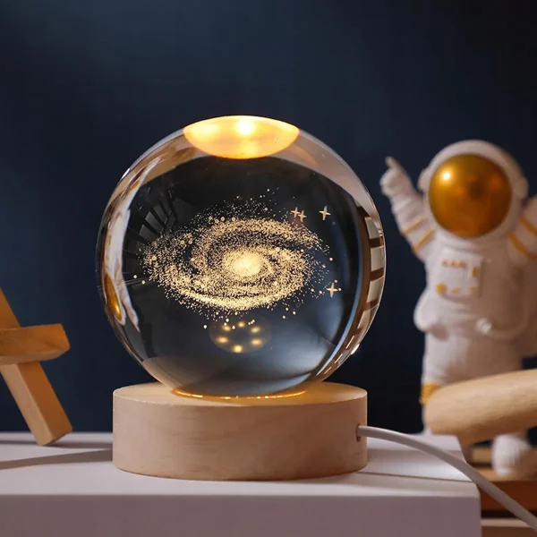 Galaxy Crystal Ball LED Night Light – 3D